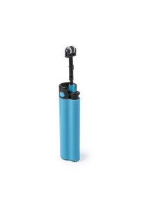 Briquet à gaz avec mécanisme détachable bleu.