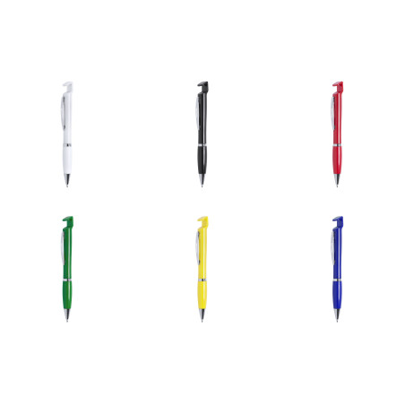 Stylo à bille avec support de téléphone publicitaire
