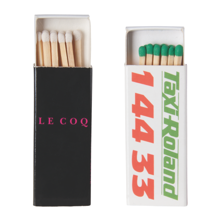 Boîte d`allumettes avec 11 allumettes publicitaire