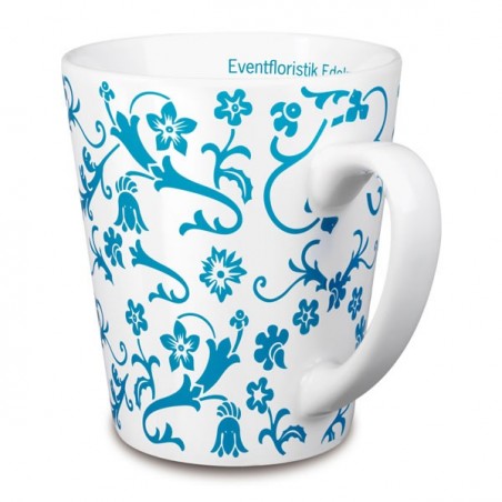 Mug porcelaine motif fleurs personnalisé