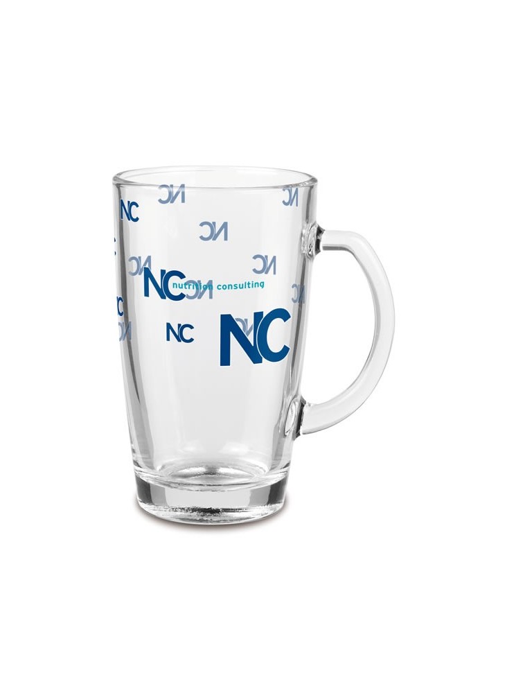 Mug en verre transparent personnalisé