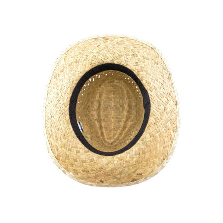 Chapeau VITA en paille style cowboy personnalisé