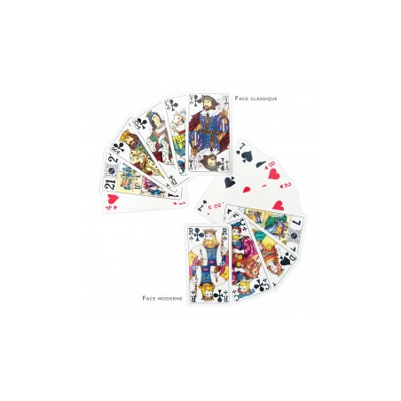 Jeu de bridge gros points - 55 cartes personnalisables