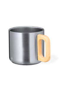 Tasse Garfun inox recyclé avec manche en bois