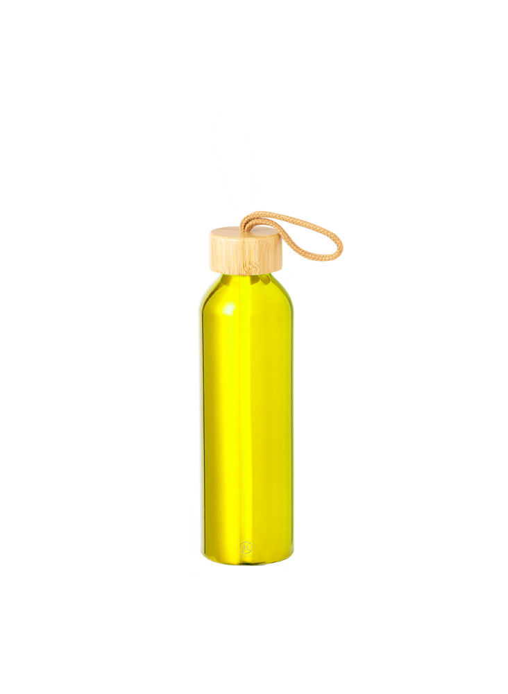 Thermos alu recyclé avec bouchon à vis en bambou 600 ml publicitaire