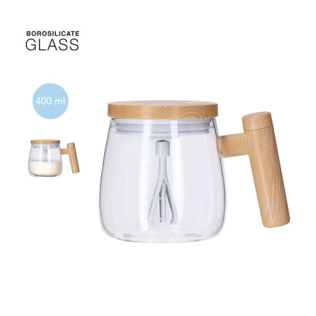 Tasse mélangeur en verre 400 ml personnalisée