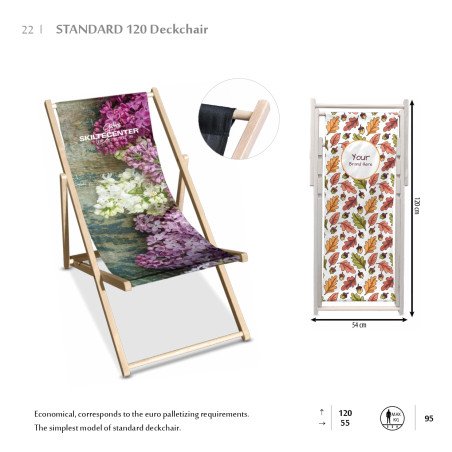 Transat sans accoudoir recto verso publicitaire