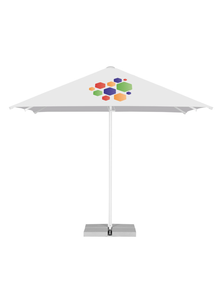 Parasol rectangular publicitaire