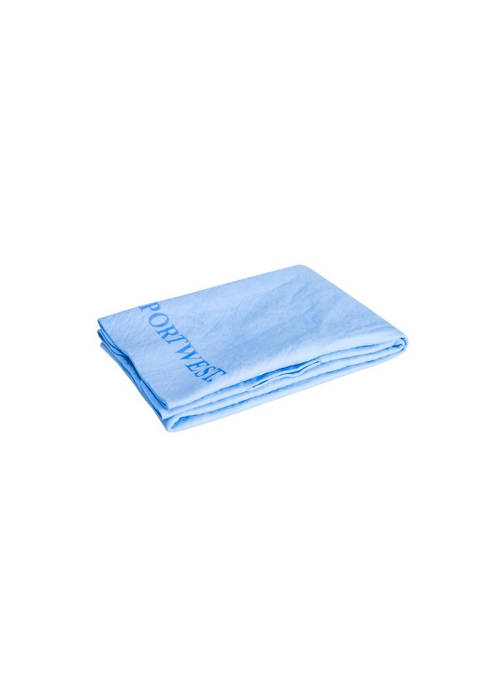 Serviette rafraichissante bleue personnalisée