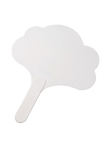 Eventail blanc en forme de nuage