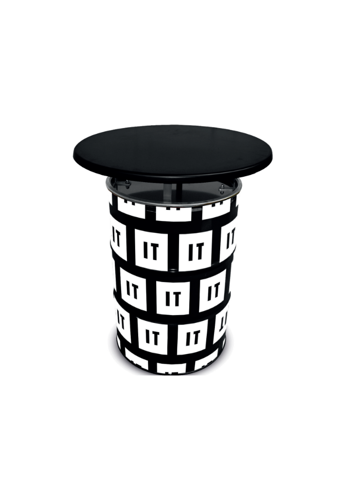Baril table stratifié 80 imprimé publicitaire
