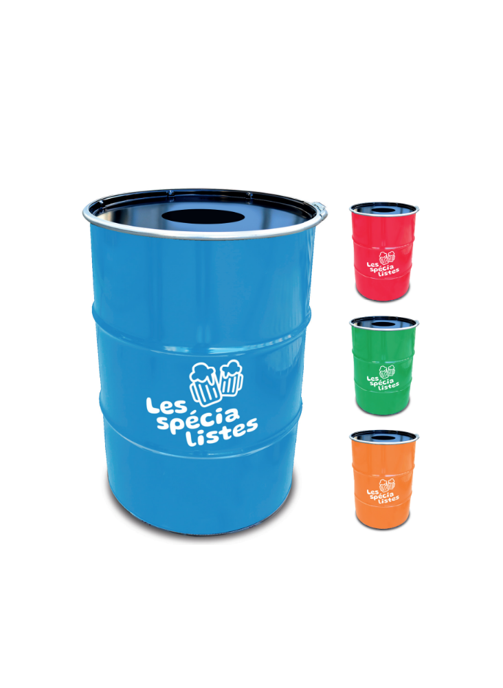Baril Cendrier Couleur publicitaire