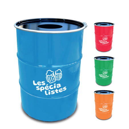 Baril Cendrier Couleur publicitaire