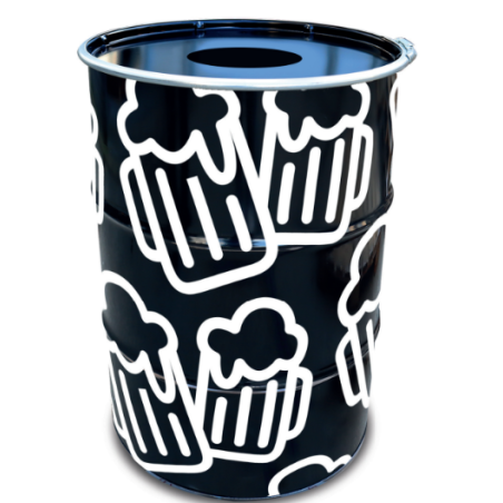 Baril cendrier imprimé personnalisé