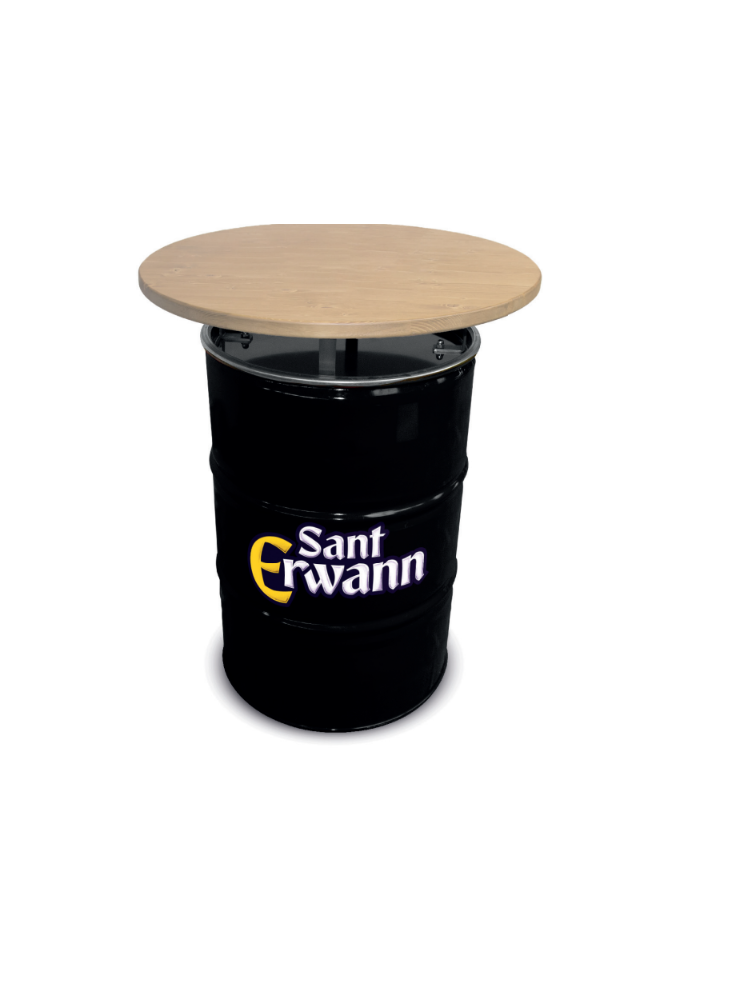 Baril Table bois 78 Imprimé personnalisé