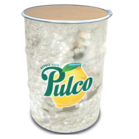 Baril table bois 57 imprimé publicitaire