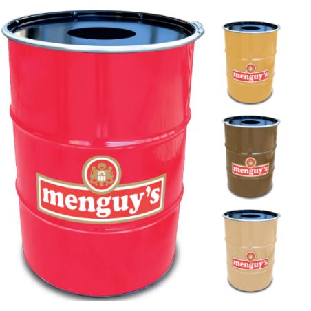 Baril poubelle couleur publicitaire