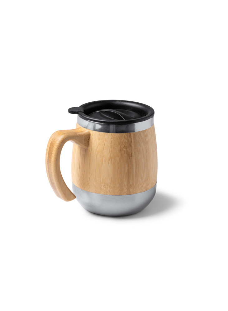 Mug double paroi bambou 450 ml Marly personnalisé | Promenoch
