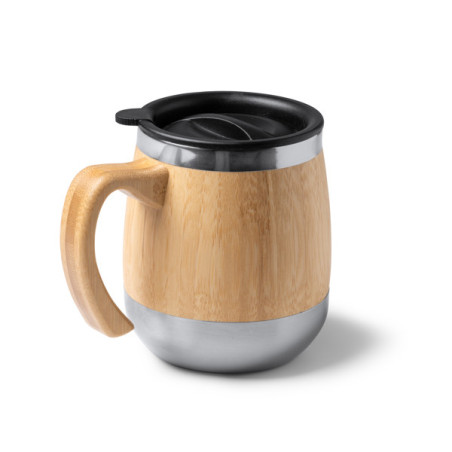 Mug double paroi bambou 450 ml Marly personnalisé | Promenoch