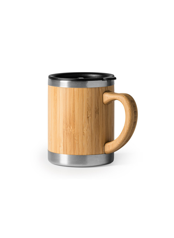 Mug inox double paroi bambou PANA TZ4097 personnalisé | Promenoch