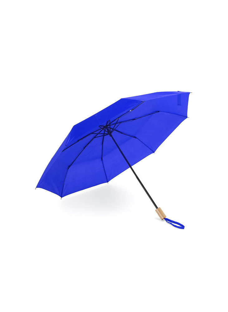 Parapluie pliant poignée bois KHASI UM5610 personnalisé | Promenoch