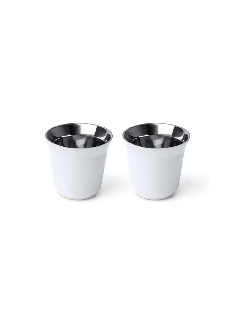 Set 2 Tasses Inox 80 ml BOLUTO Personnalisé | Promenoch