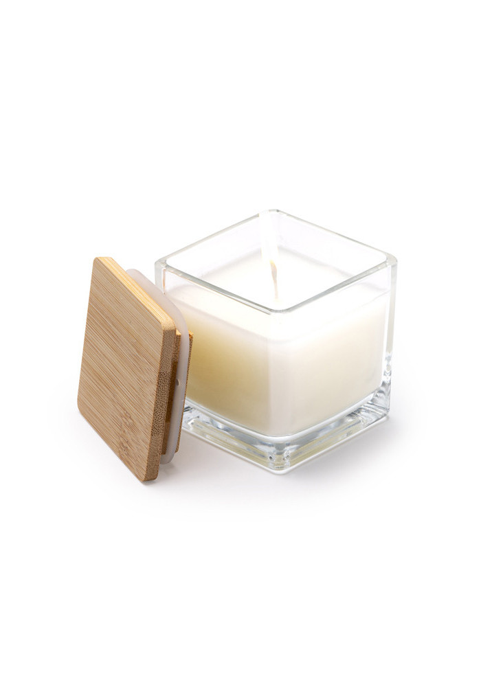 Bougie parfumée verre & bambou ROCIX personnalisée | Promenoch