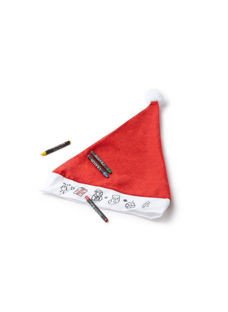 Bonnet de Noël à colorier Rouge NICK XM1309 Personnalisé | Promenoch