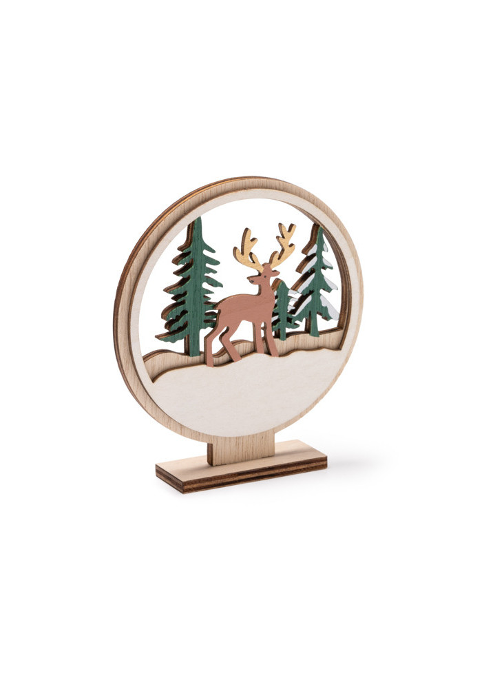 Ornement de Noël Beige Socle Amovible ZIKOS Personnalisé | Promenoch