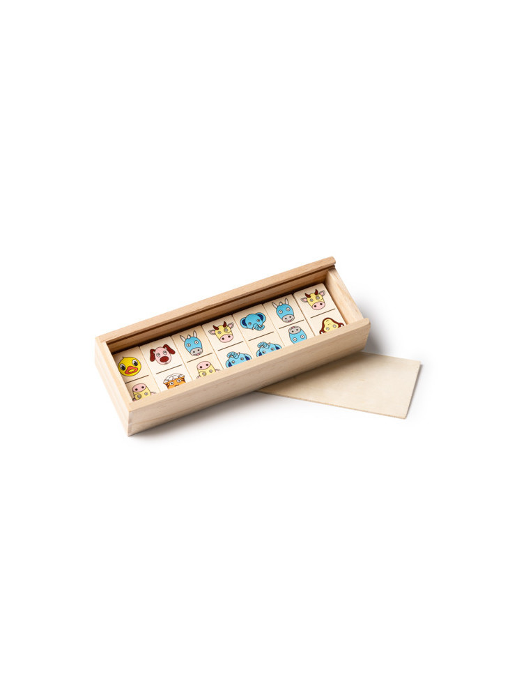Jeu de dominos bois 28 pièces BUELIX personnalisé | Promenoch