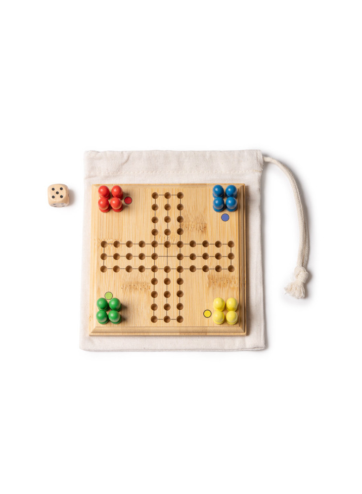 Jeu de société Parcheesi en bambou personnalisé SISCAR | Promenoch