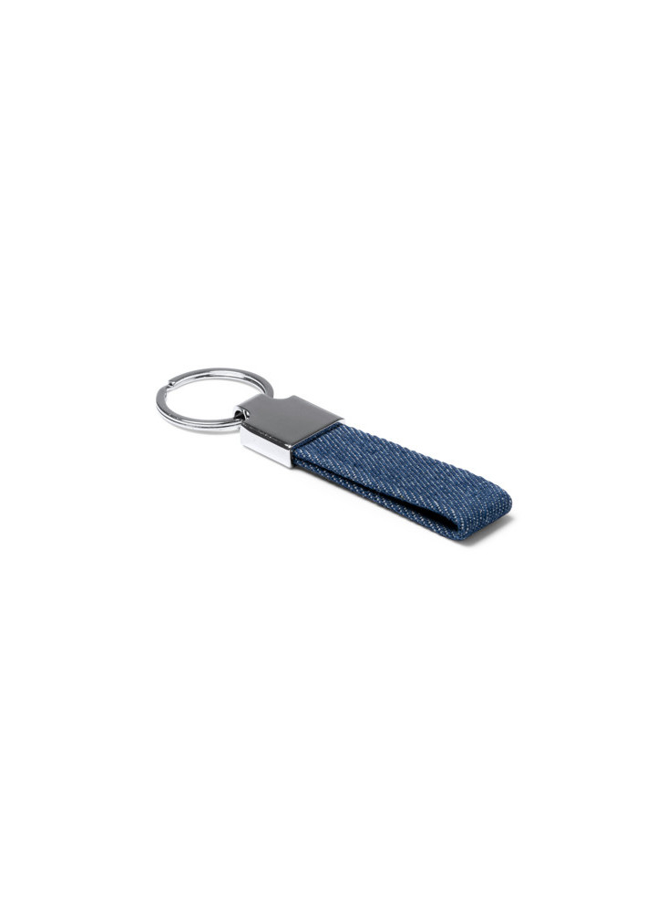 Porte-clés tissu denim chiné BRADY KO1593 Personnalisé | Promenoch