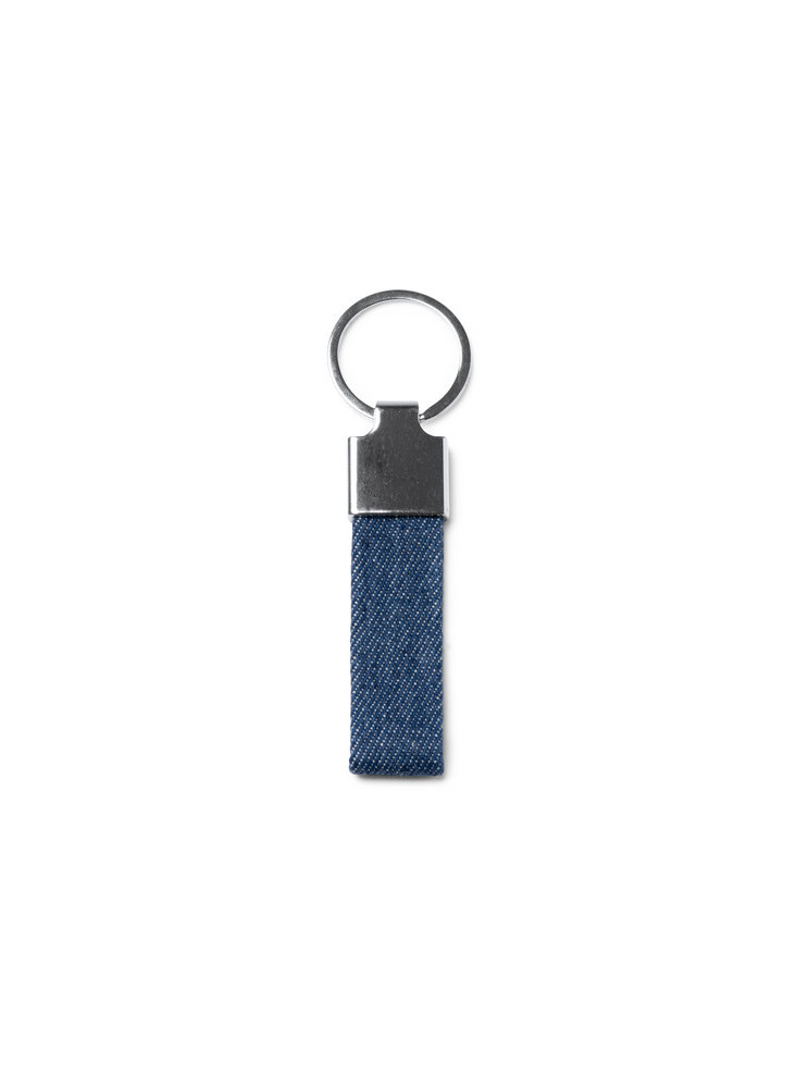 Porte-clés tissu denim chiné BRADY KO1593 Personnalisé | Promenoch