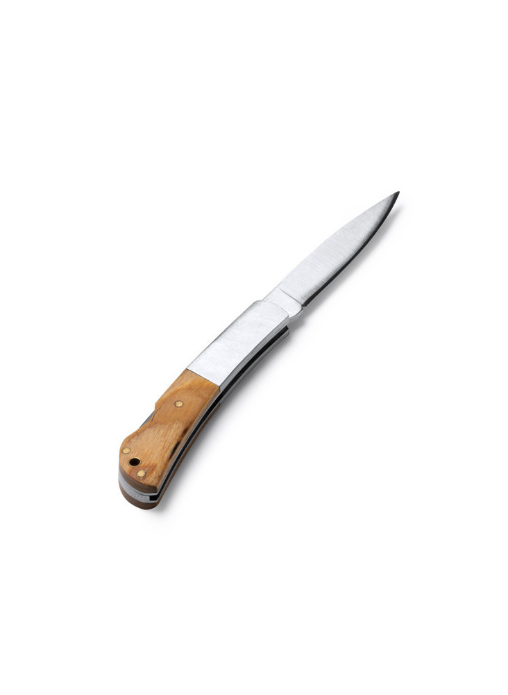 Couteau de poche inox manche bois VIDUR personnalisé | Promenoch