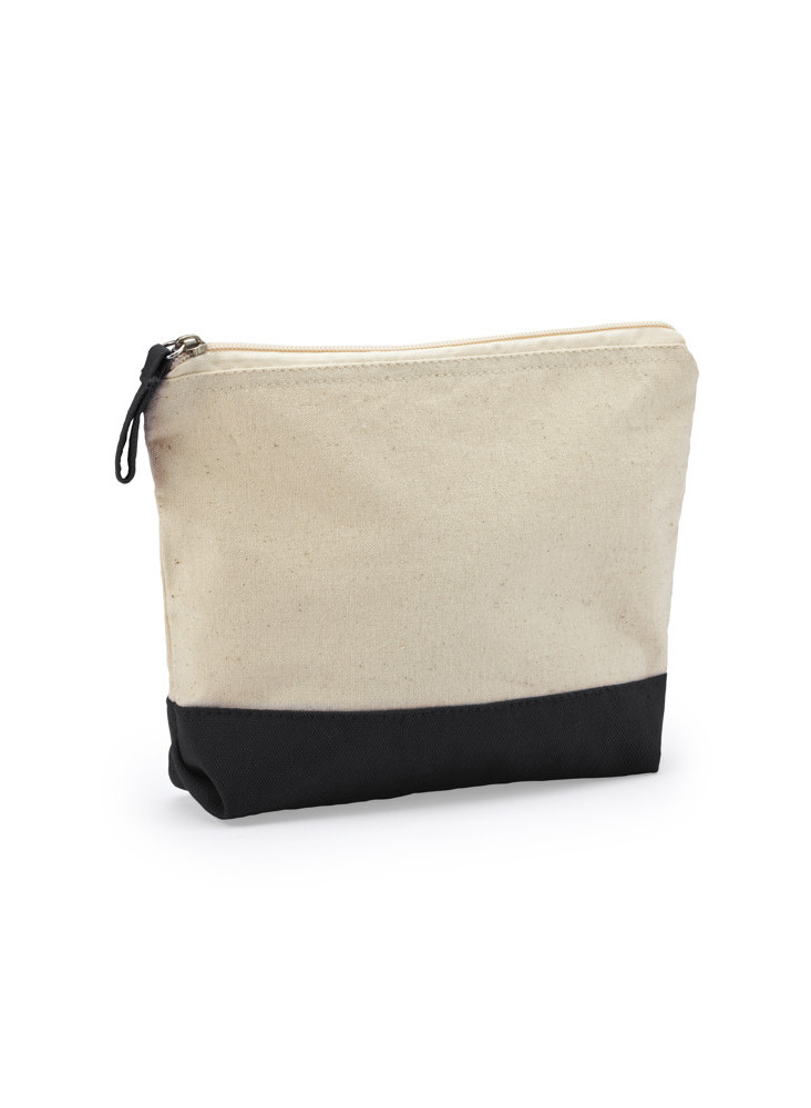 Trousse de toilette coton bicolore DOEL personnalisée | Promenoch