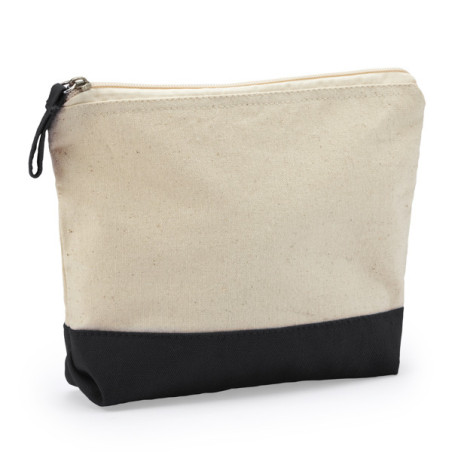 Trousse de toilette coton bicolore DOEL personnalisée | Promenoch