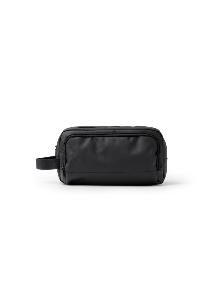 Trousse de toilette PU noire LOMIX personnalisée | Promenoch