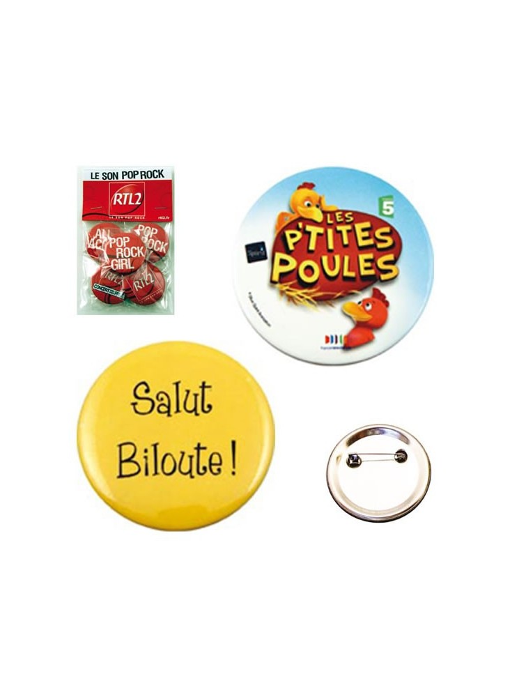 Badge Métal Rond à épingle personnalisable