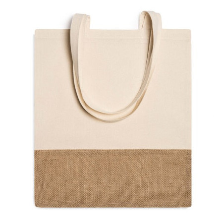 Sac Shopping Coton & Jute WAVE BO7556 Personnalisé | Promenoch