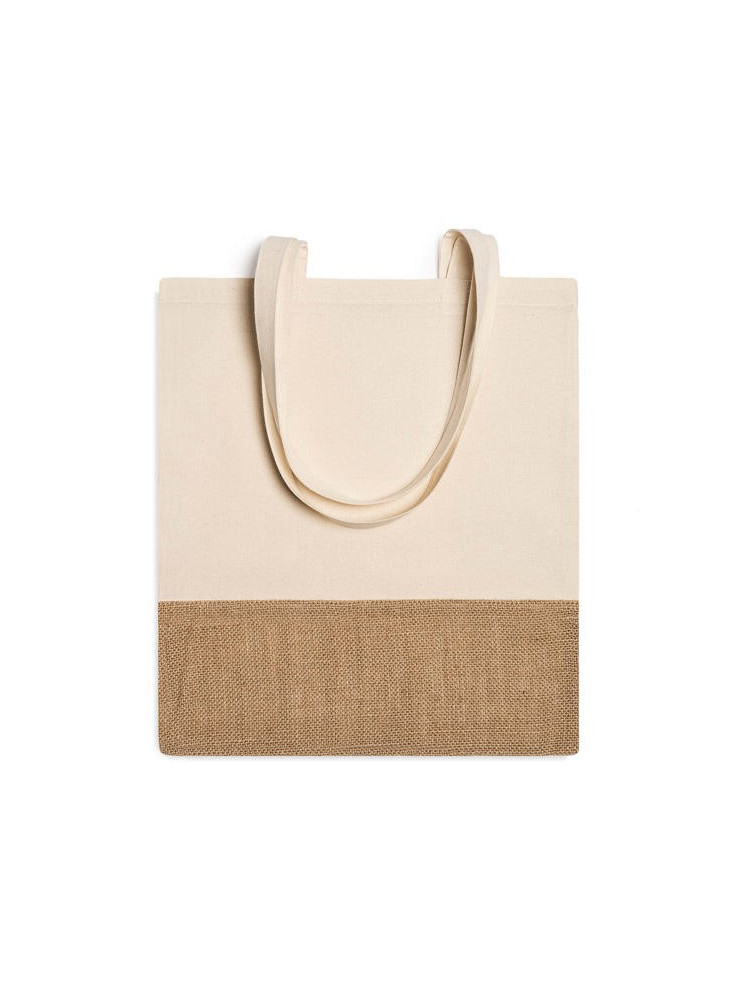 Sac Shopping Coton & Jute WAVE BO7556 Personnalisé | Promenoch