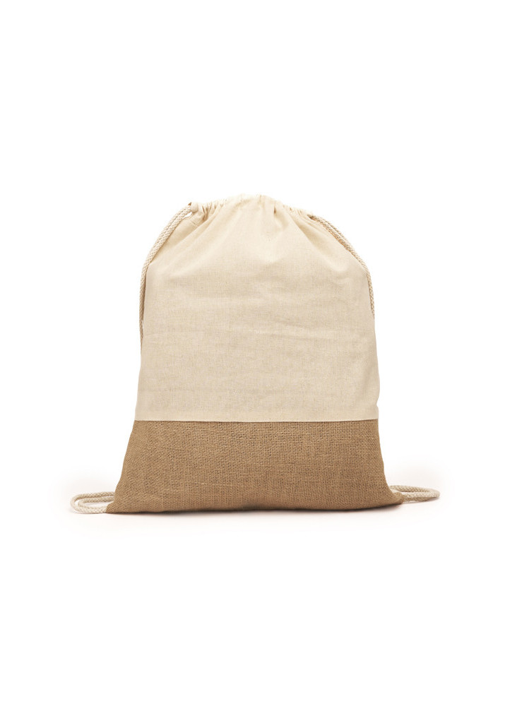 Sac à dos à cordon naturel WILKES Personnalisé | Promenoch