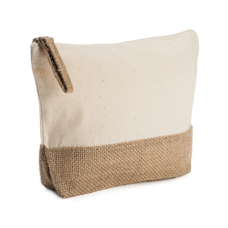 Trousse de toilette coton & jute SIERRA personnalisée | Promenoch