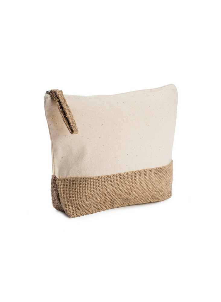 Trousse de toilette coton & jute SIERRA personnalisée | Promenoch