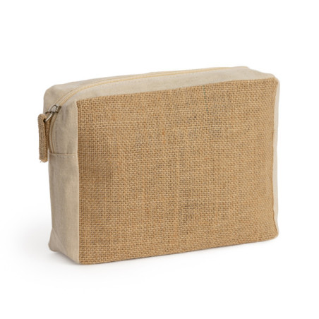 Trousse de toilette coton-jute VERA NE7563 personnalisée | Promenoch