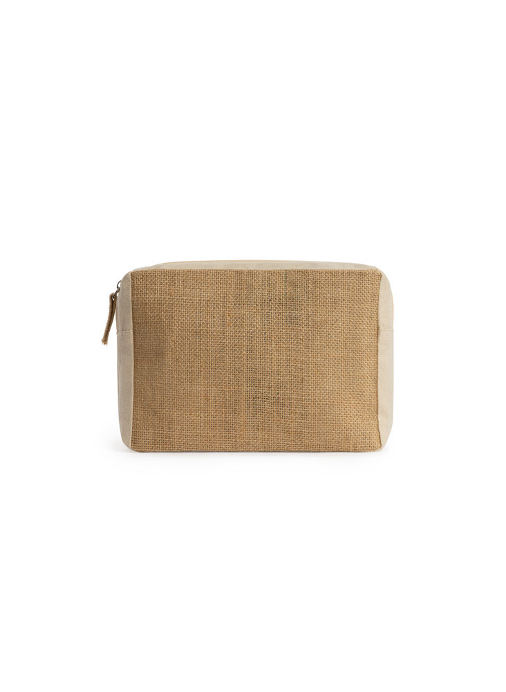 Trousse de toilette coton-jute VERA NE7563 personnalisée | Promenoch