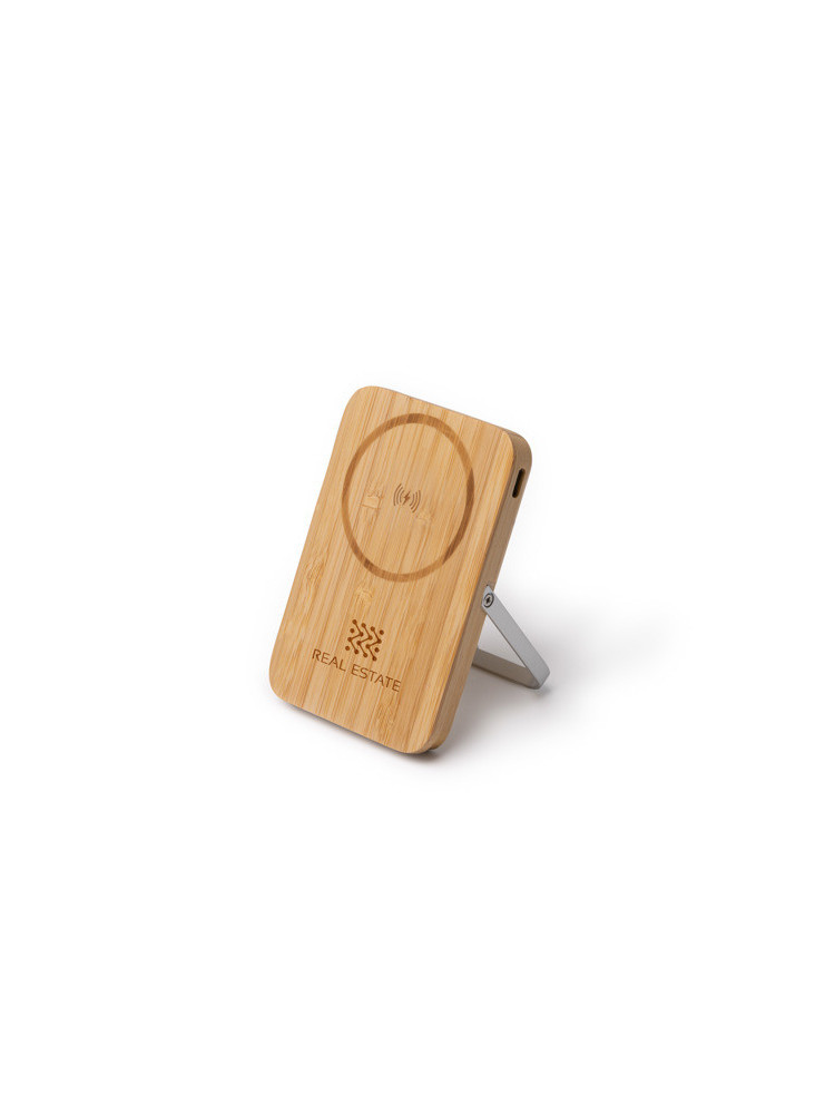 Batterie externe 5 000 mAh en bambou YOKAS personnalisée | Promenoch
