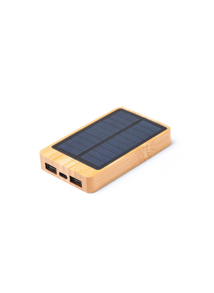 Power bank solaire bambou BERKEL Personnalisé | Promenoch