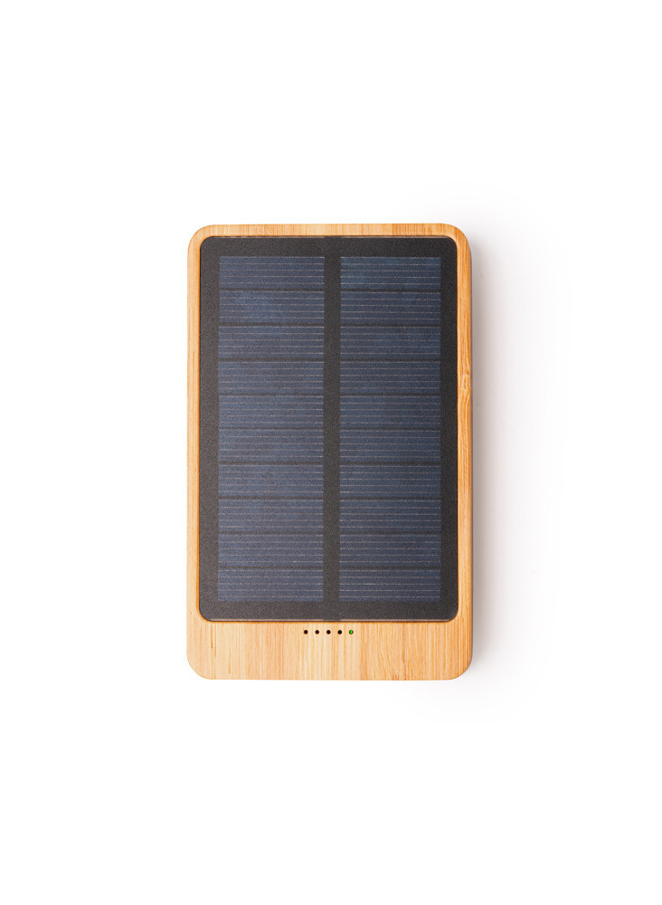Power bank solaire bambou BERKEL Personnalisé | Promenoch