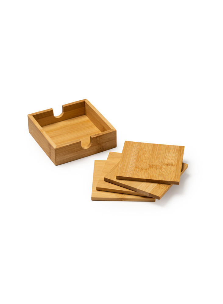 Sous-verres Bambou en boîte ALGOR PV4113 Personnalisé | Promenoch