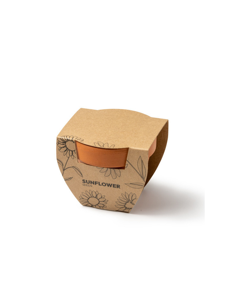 Pot de fleurs publicitaire Beige GIRAX MC1036 Personnalisé | Promenoch